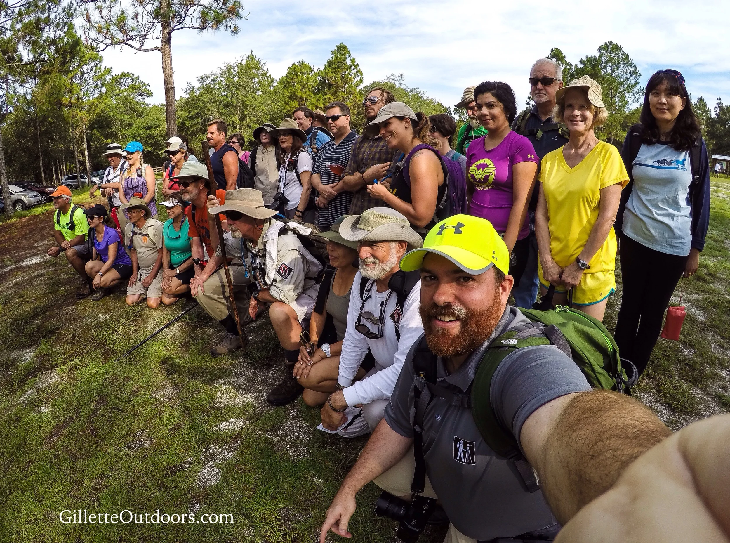 34 hikers turned out.