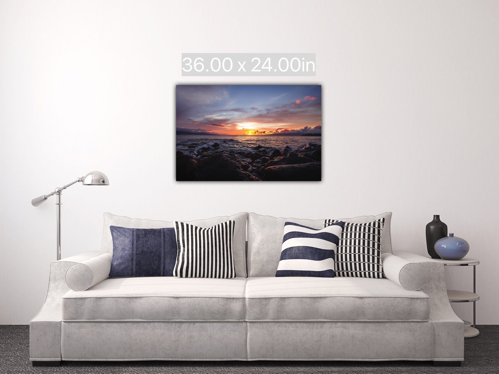 Maui Lahaina Beach | Hawaii Photography Sunset Pictures Pacific Ocean Canvas Prints Metal Wall Art Landscape
