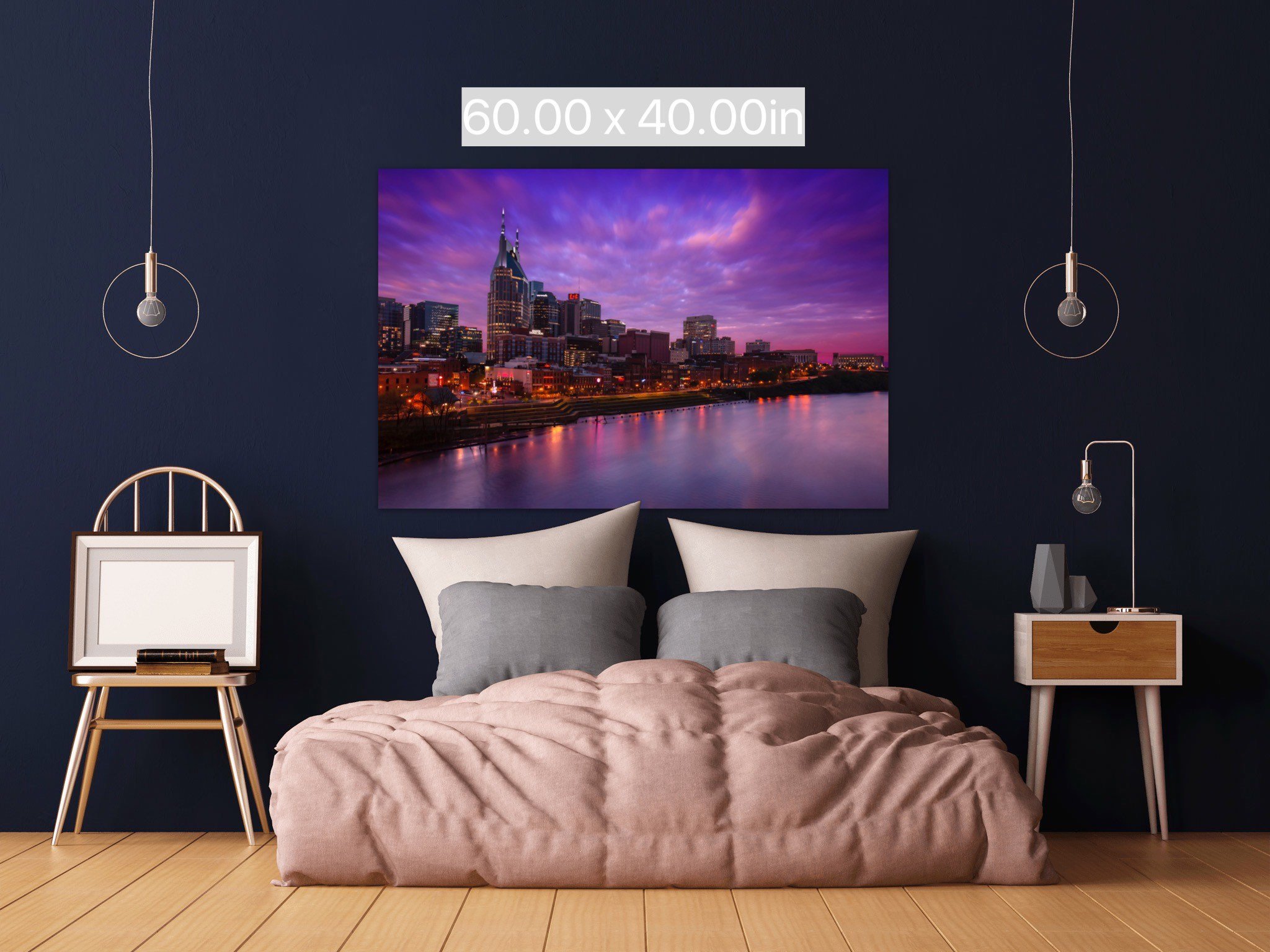 Music City Sunset | Nashville Skyline Tennessee Photography Cityscape Canvas Prints Metal Wall Art Home Office Decor