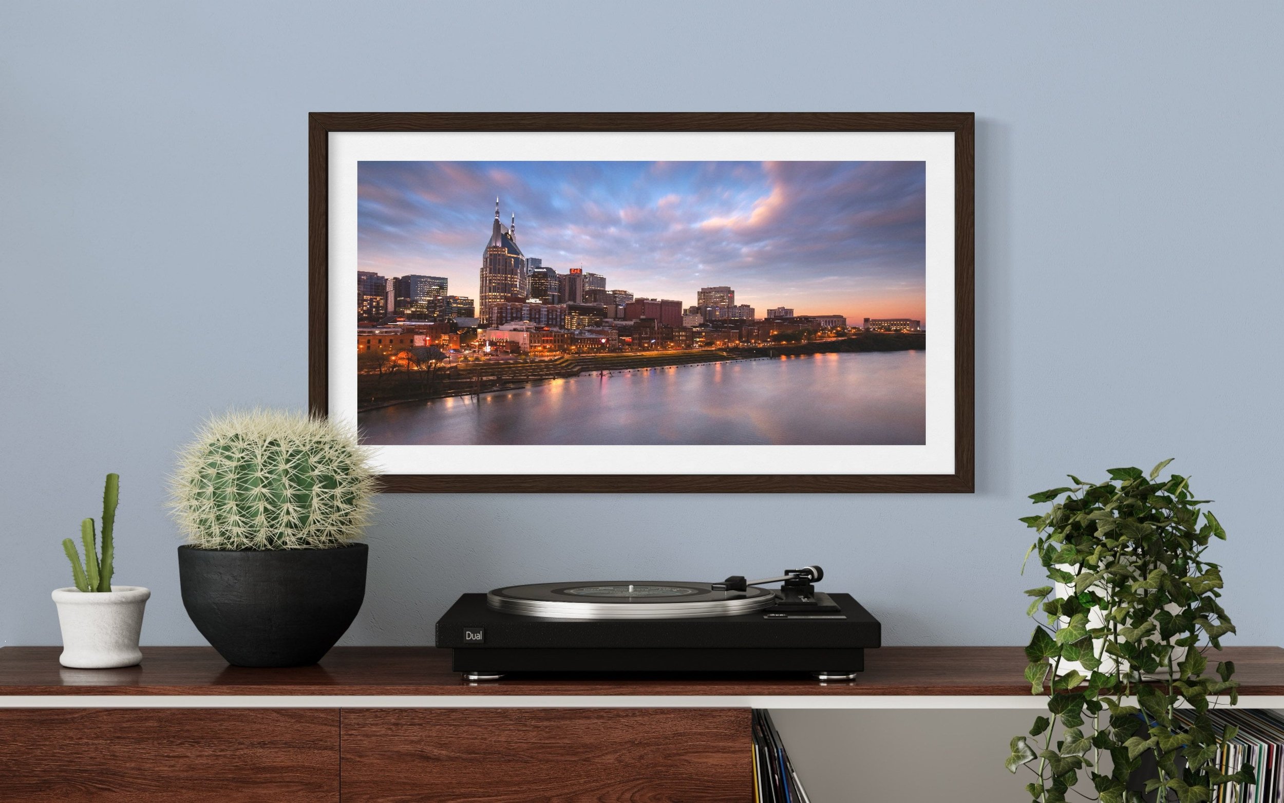 Nashville Skyline | Music City Sunset Tennessee Photography Cityscape Canvas Prints Metal Wall Art Home Office Decor