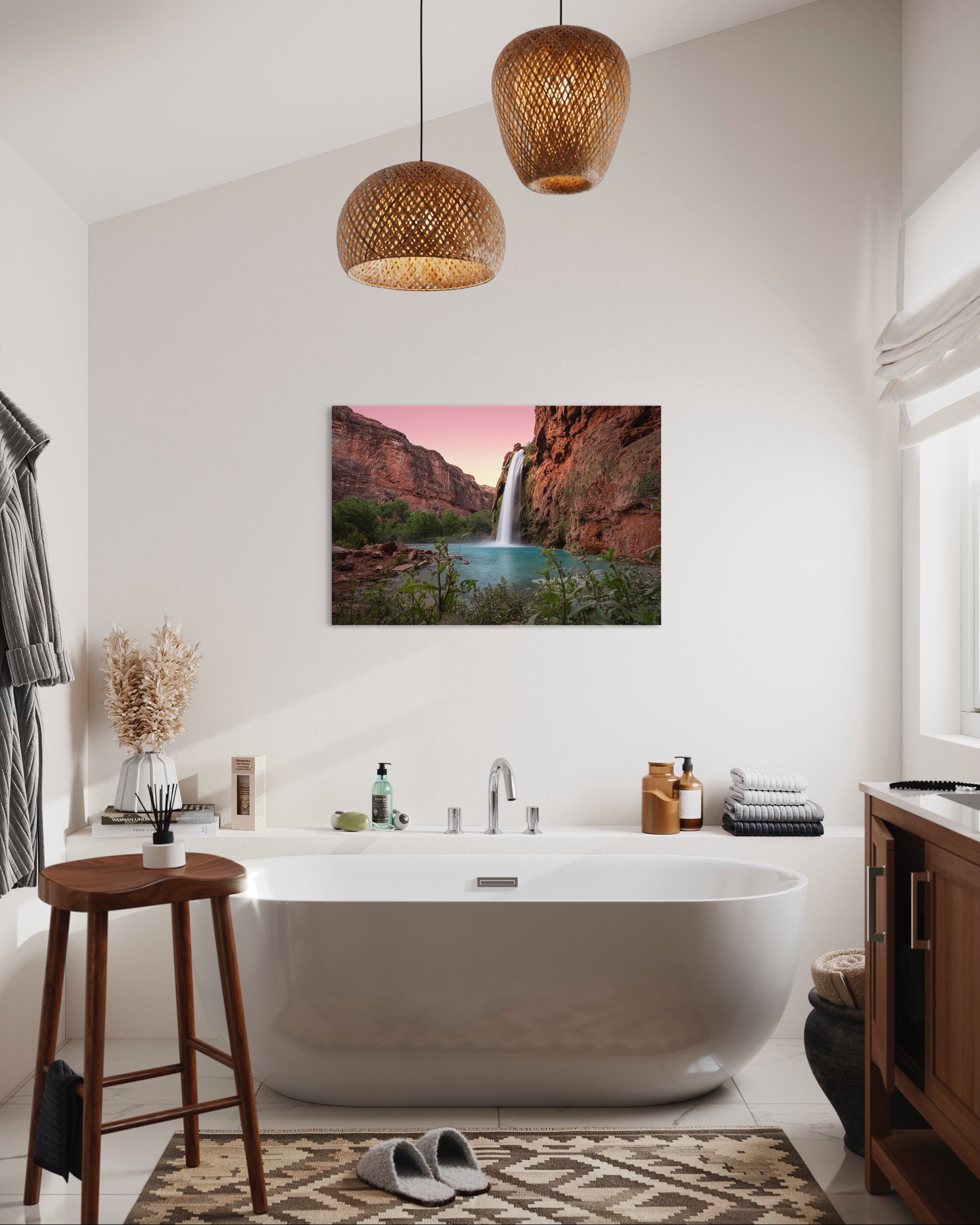 Havasu Falls | Supai Arizona Native American Prints Waterfall Photograph South Western Decor Grand Canyon Wall Art Canvas Metal