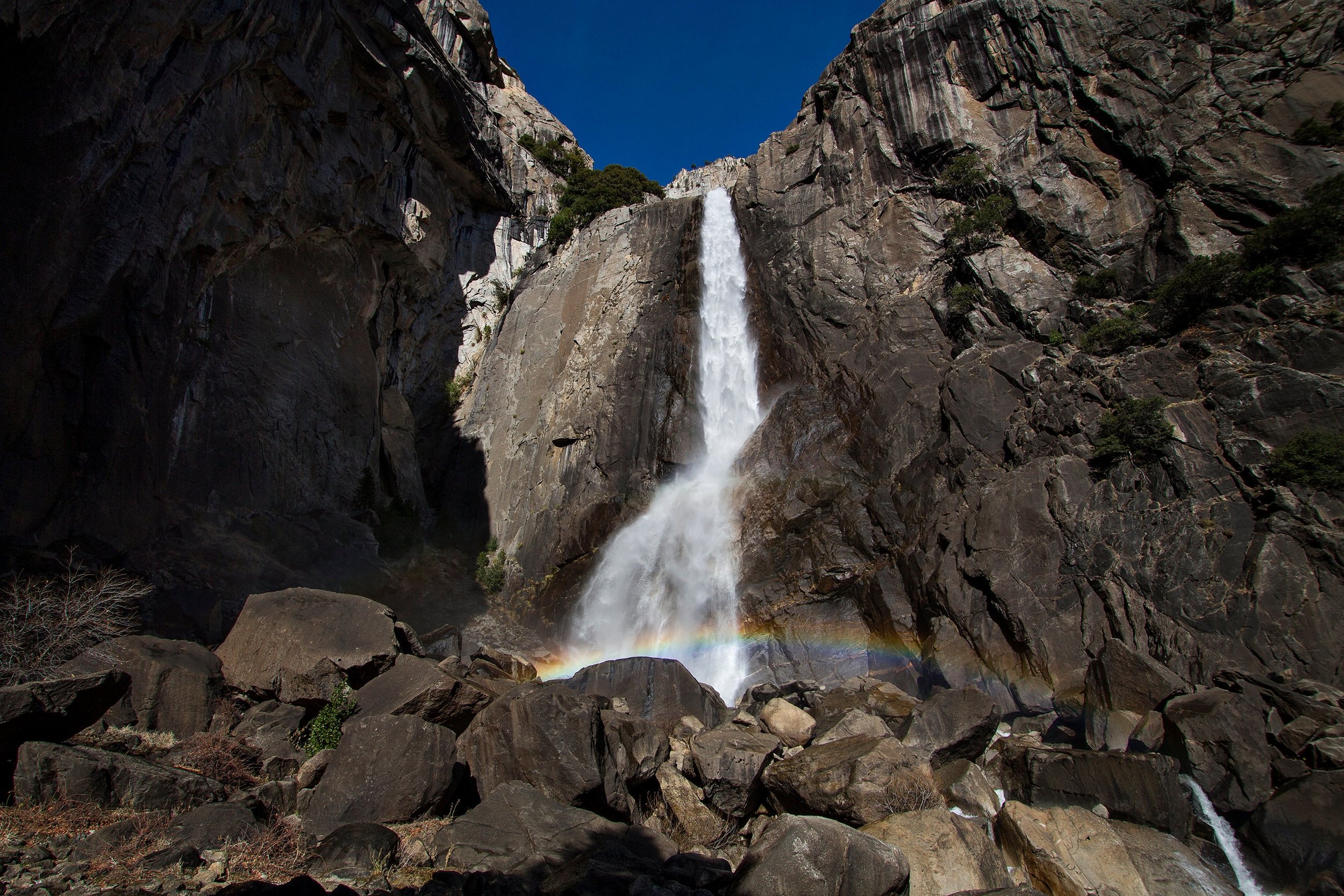 Yosemite Falls | National Park California Wall Art Landscape Photography Prints Rainbow Canvas Metal Home Decor
