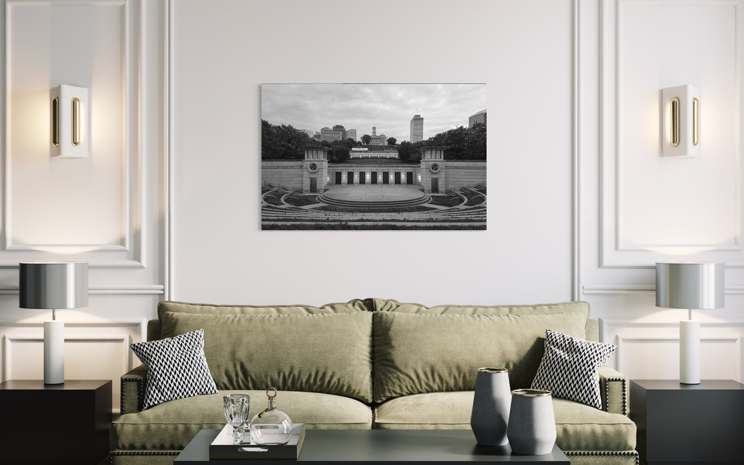 Tennessee State Capitol | Nashville Skyline Bicentennial Park Pictures Wall Art Canvas Prints Metal Digital