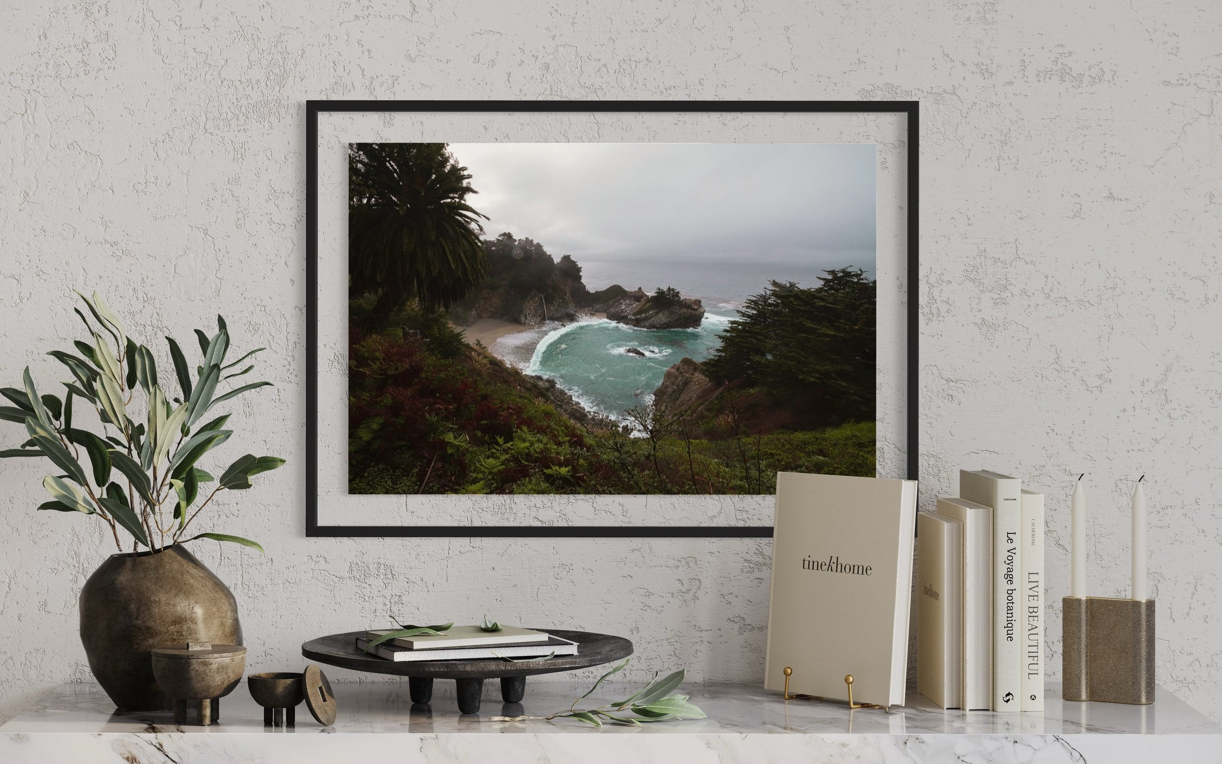 Big Sur McWay Falls | California Wall Art Pacific Coast Highway 1 Monterey Bay Beach Landscape Photography Metal Canvas