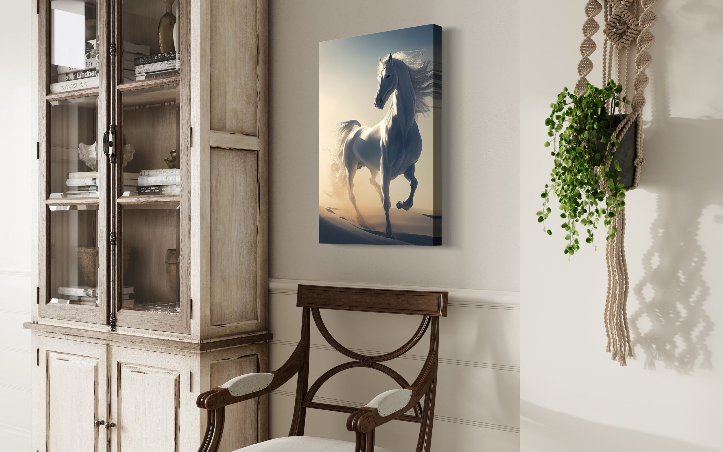 Lone Stallion | Horse Wall Art Desert Sands Paintings Canvas Prints Metal Home Office Decor