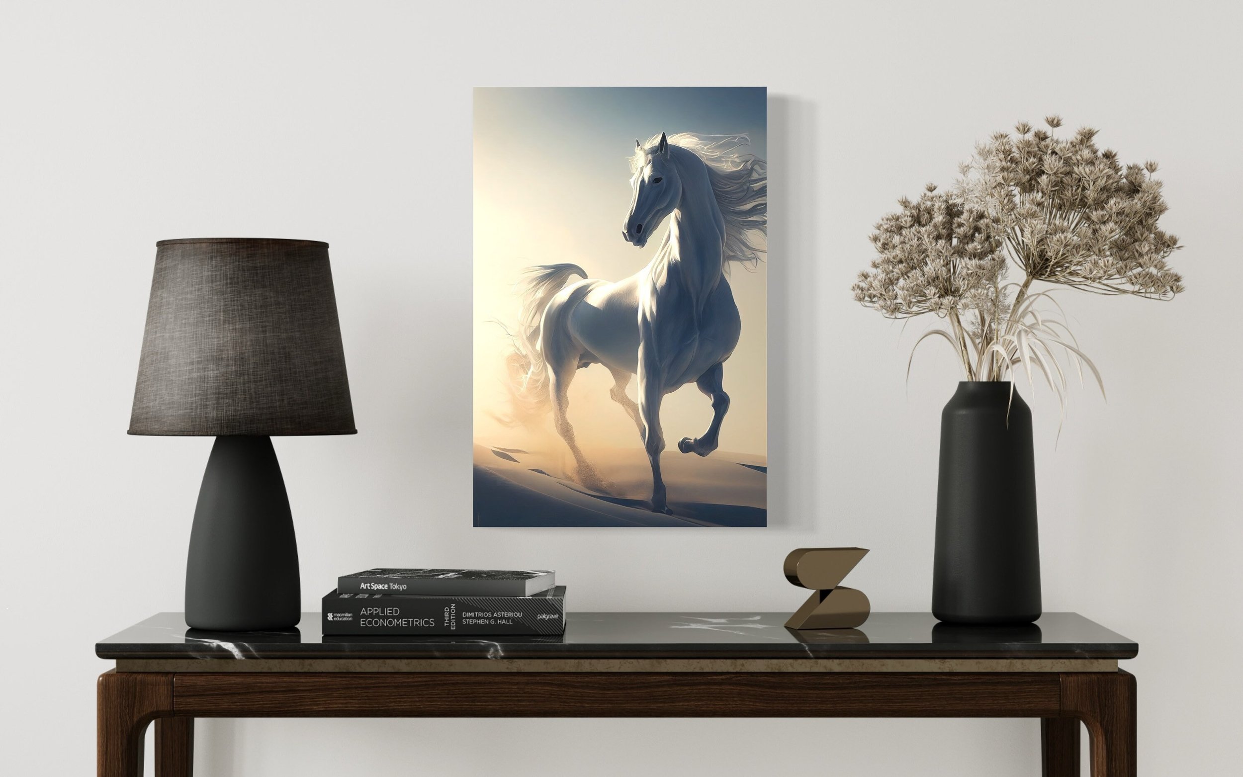 Lone Stallion | Horse Wall Art Desert Sands Paintings Canvas Prints Metal Home Office Decor