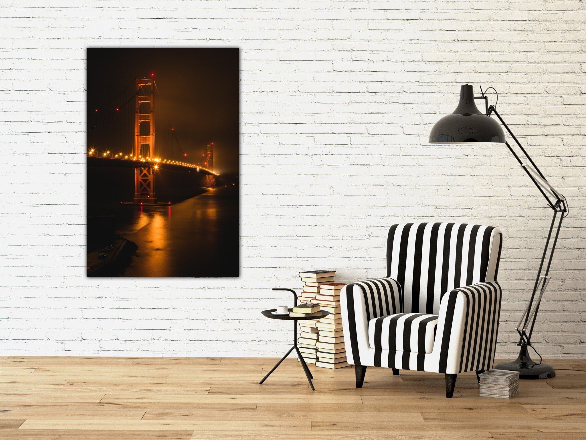 Golden Gate Bridge | San Francisco California Night Life Wall Art West Coast Canvas Metal HD Prints Home Office Decor