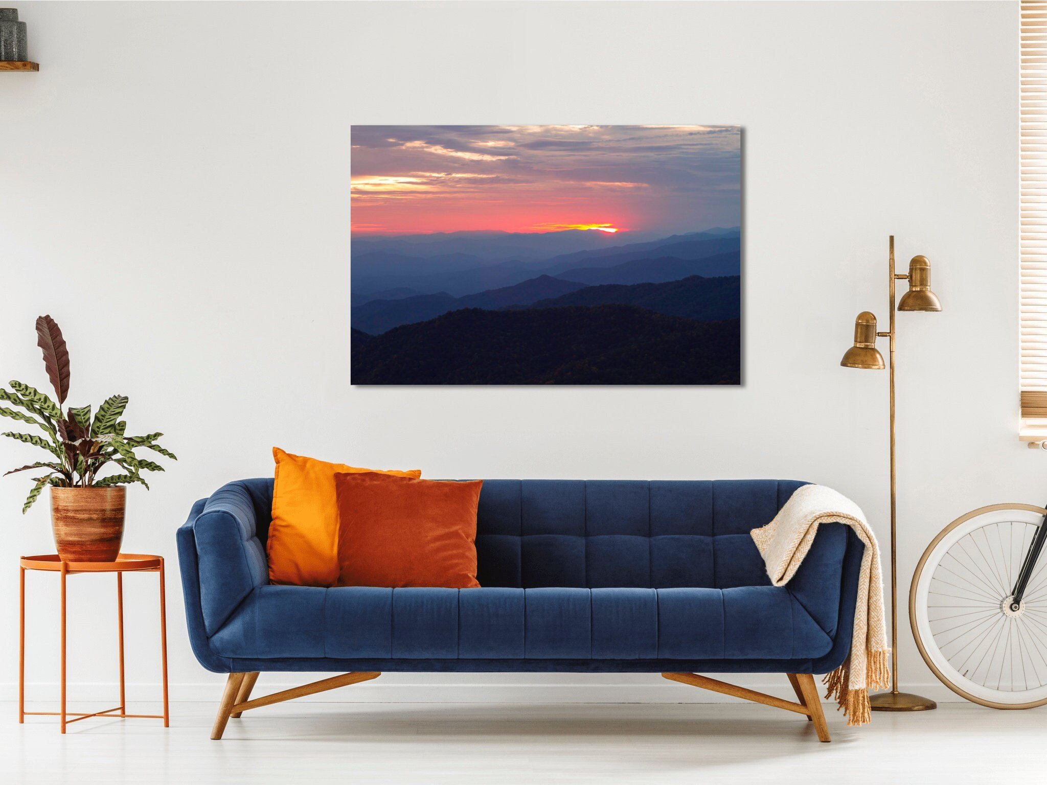 Blue Ridge Mountains | Smoky Mountain National Park North Carolina Photography Metal Canvas Nature Wall Art Home Office Decor