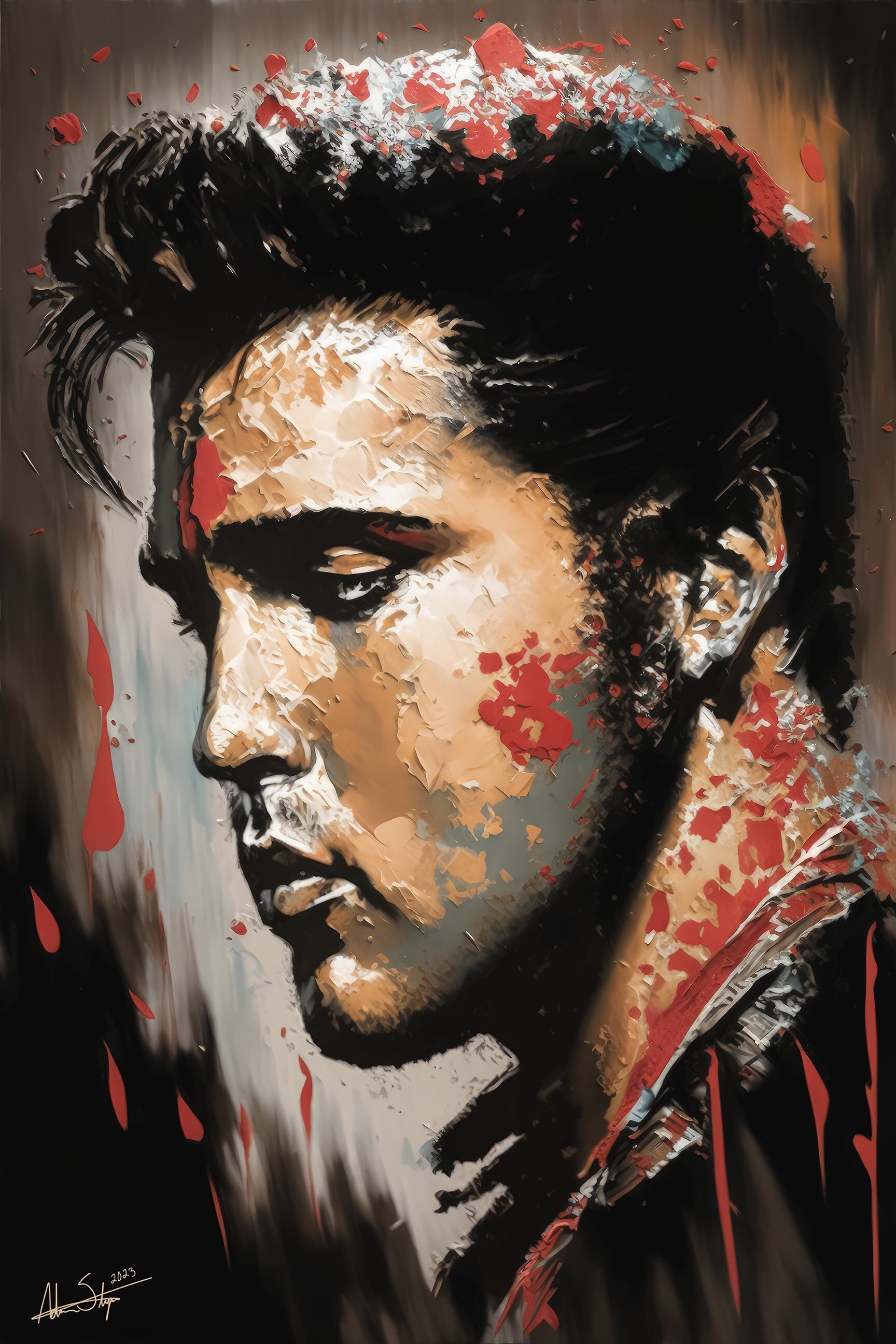 Fever | Elvis The King of Rock and Roll Digital Painting Modern Wall Art Canvas Metal Prints Home Decor