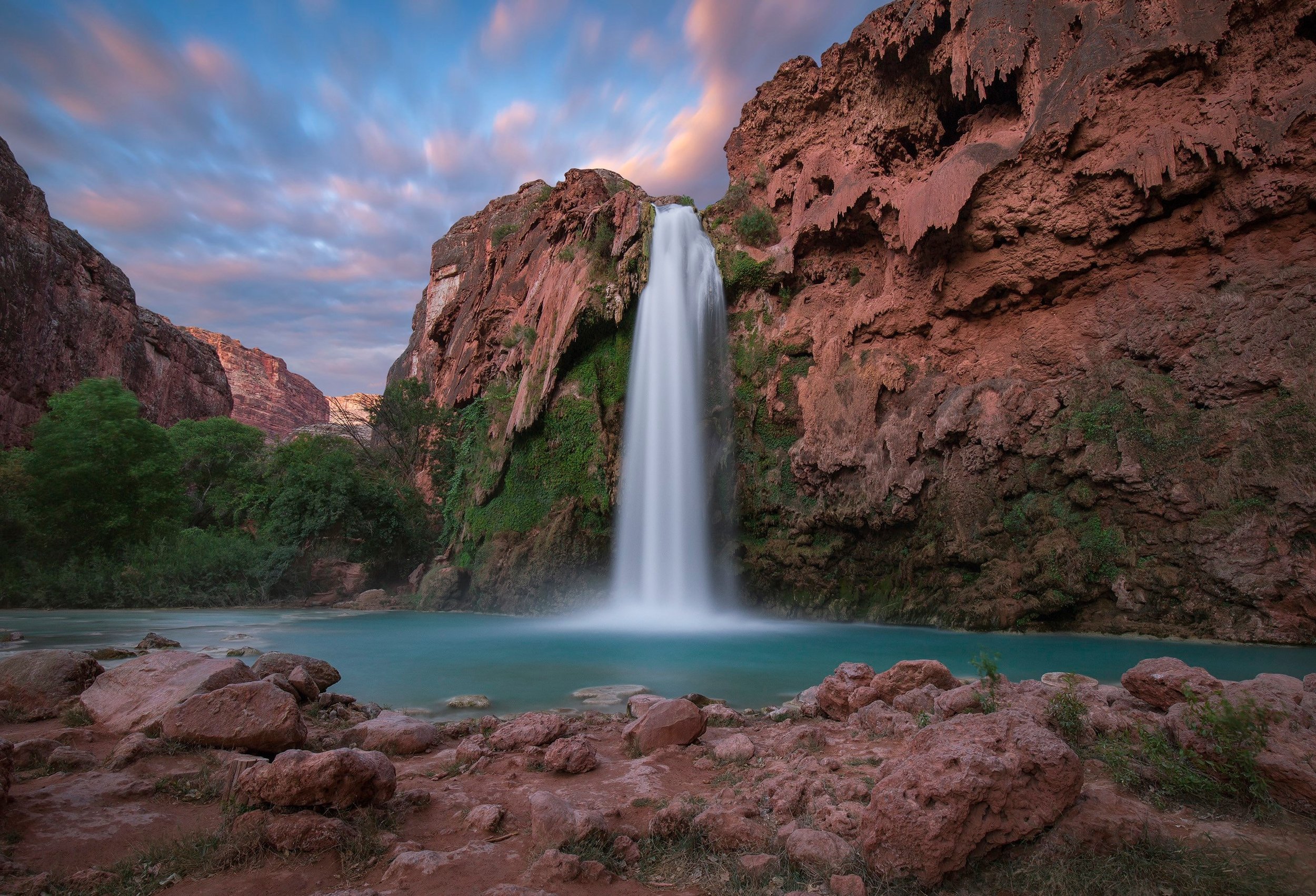 Havasu Falls 2 | Supai Arizona Native American Prints Waterfall Photograph South Western Decor Grand Canyon Canvas Metal