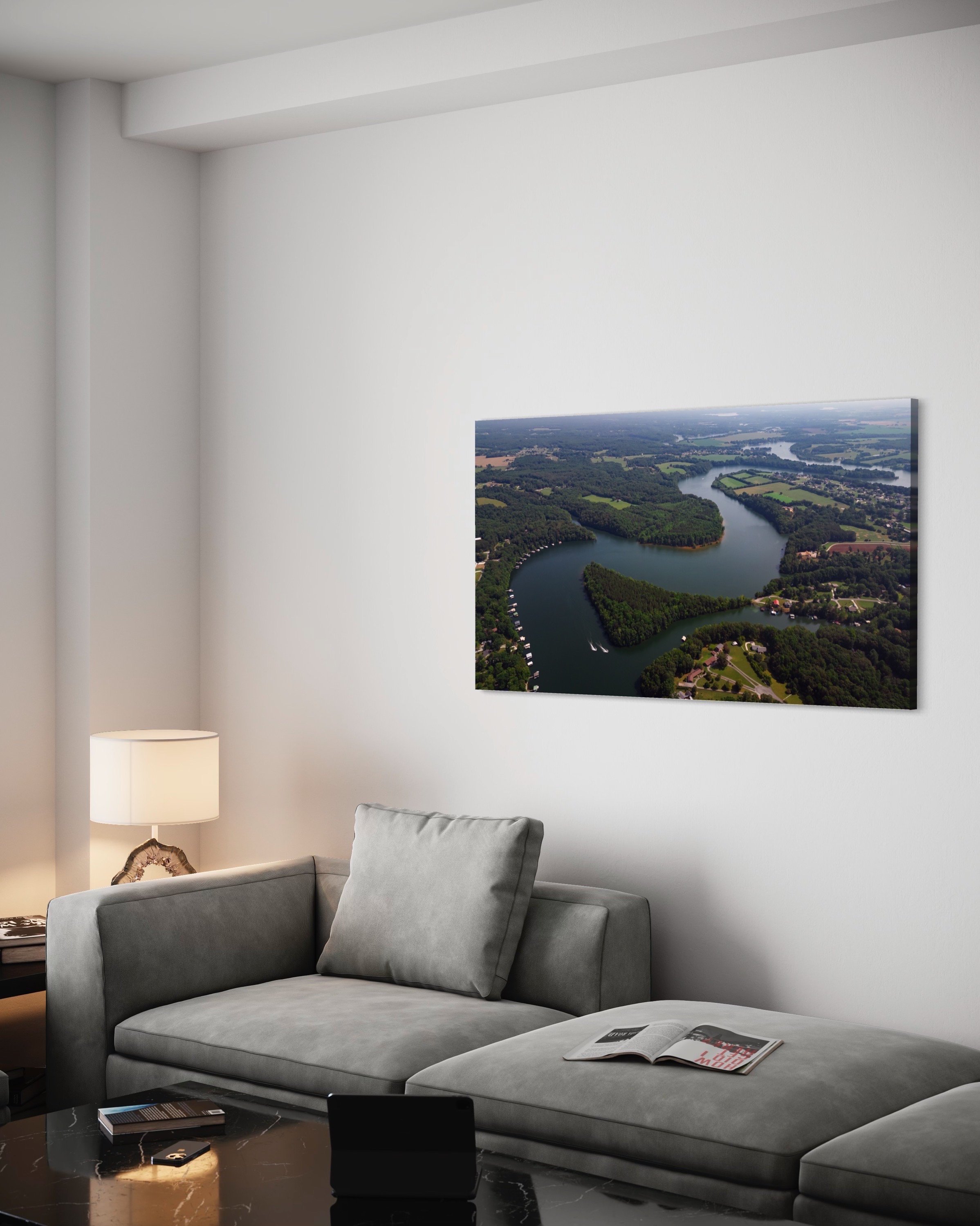 Tims Ford Lake | Vistas Tennessee Photography Franklin County Aerial Print Canvas Metal Prints Wall Art House Decor