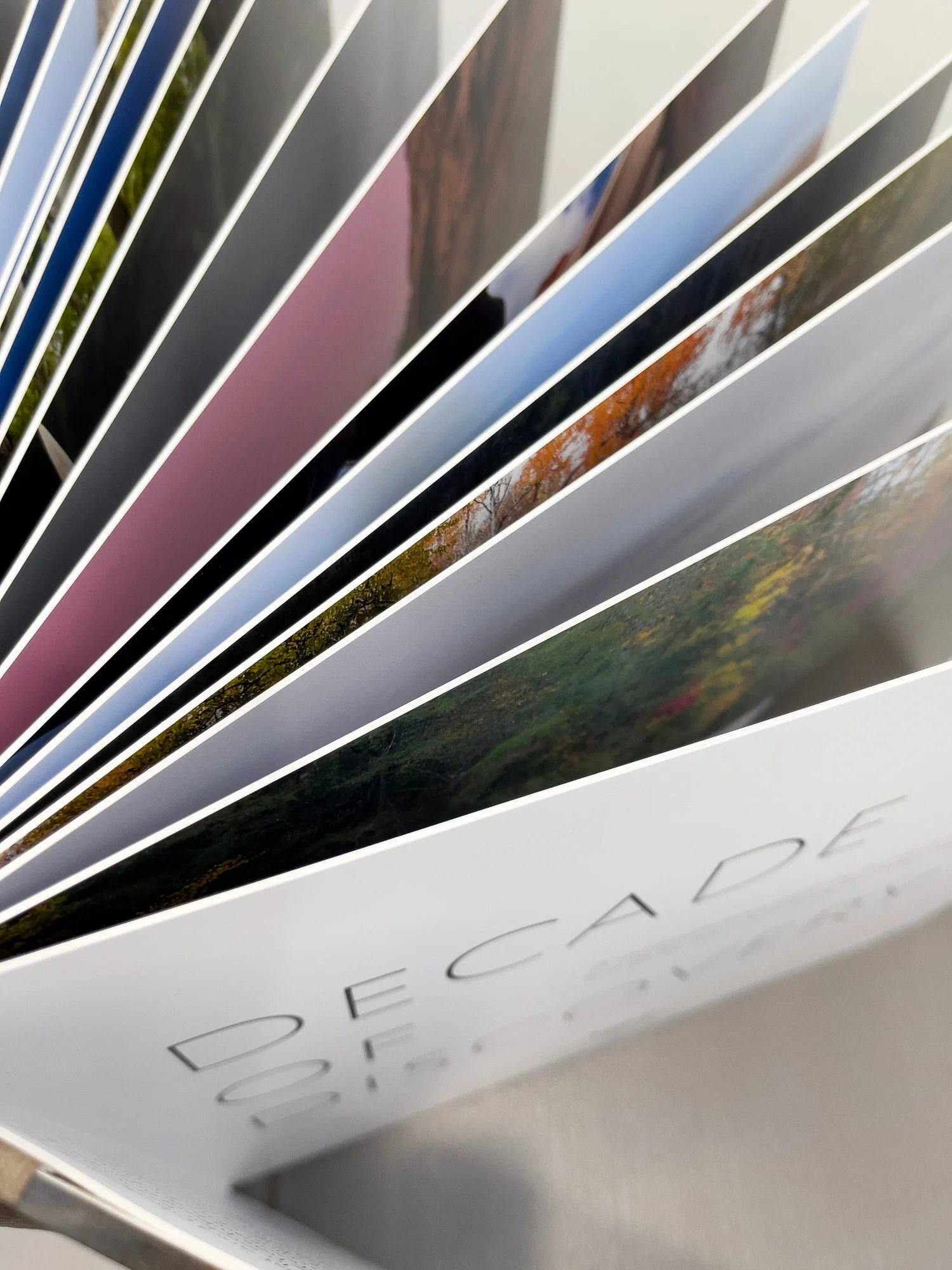 A close view of the finished Decade of Discovery photography book