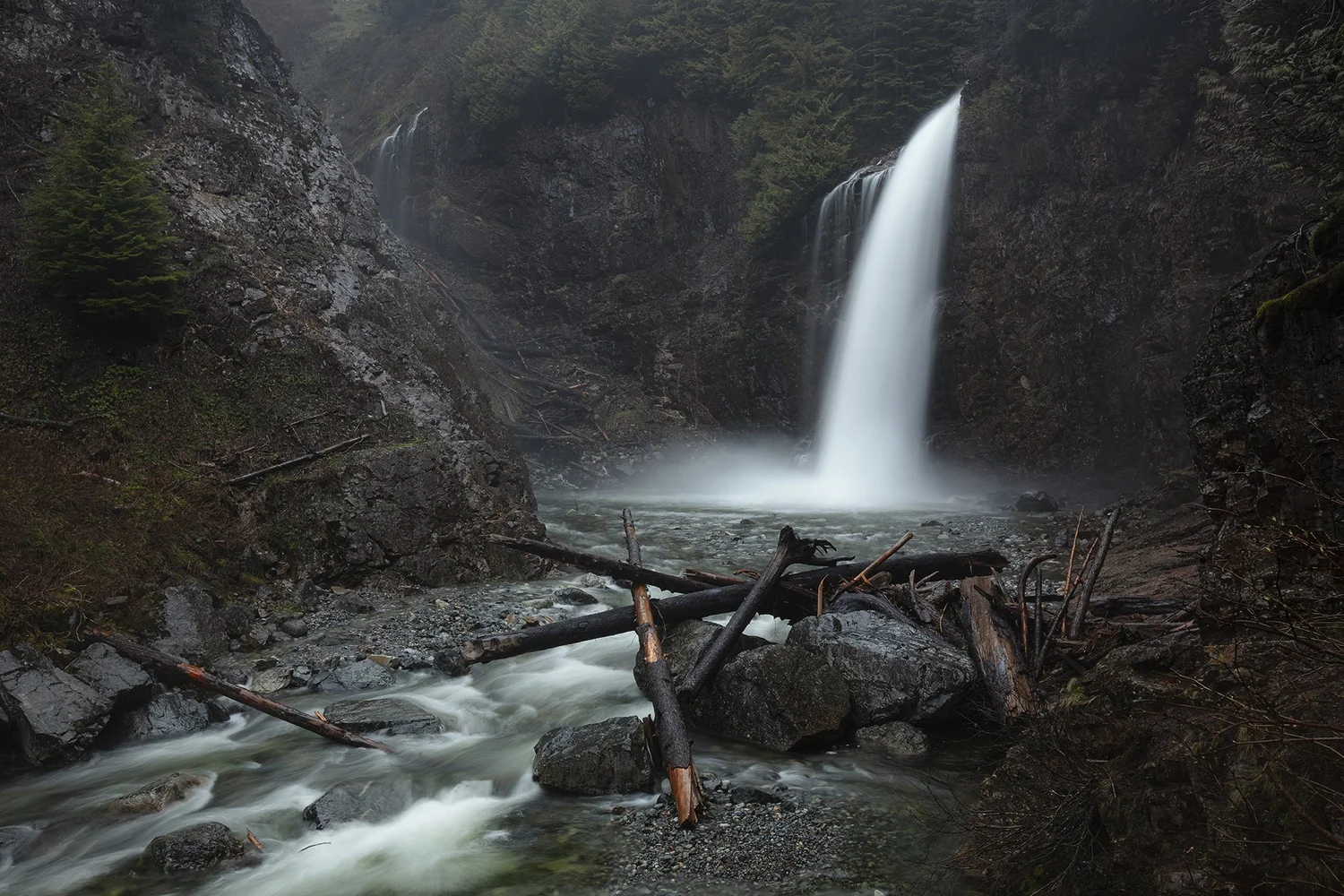 Franklin Falls in Washington — photograph by Adam Stagner