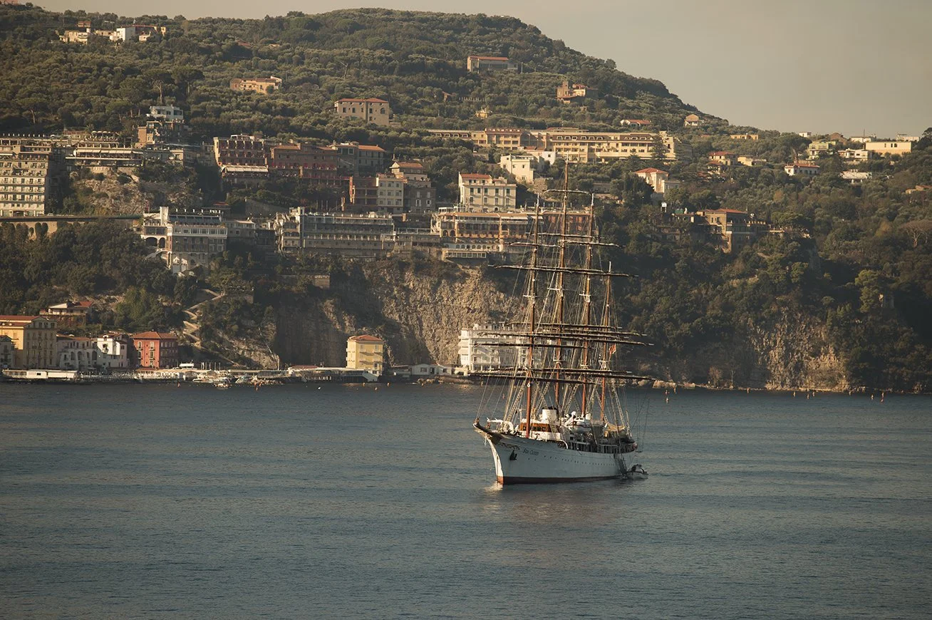 Sailing off the Sorrento coast in Italy — photograph by Adam Stagner