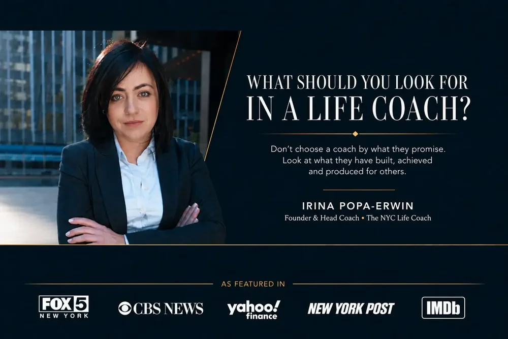 Irina Popa-Erwin explains what to look for when choosing a life coach