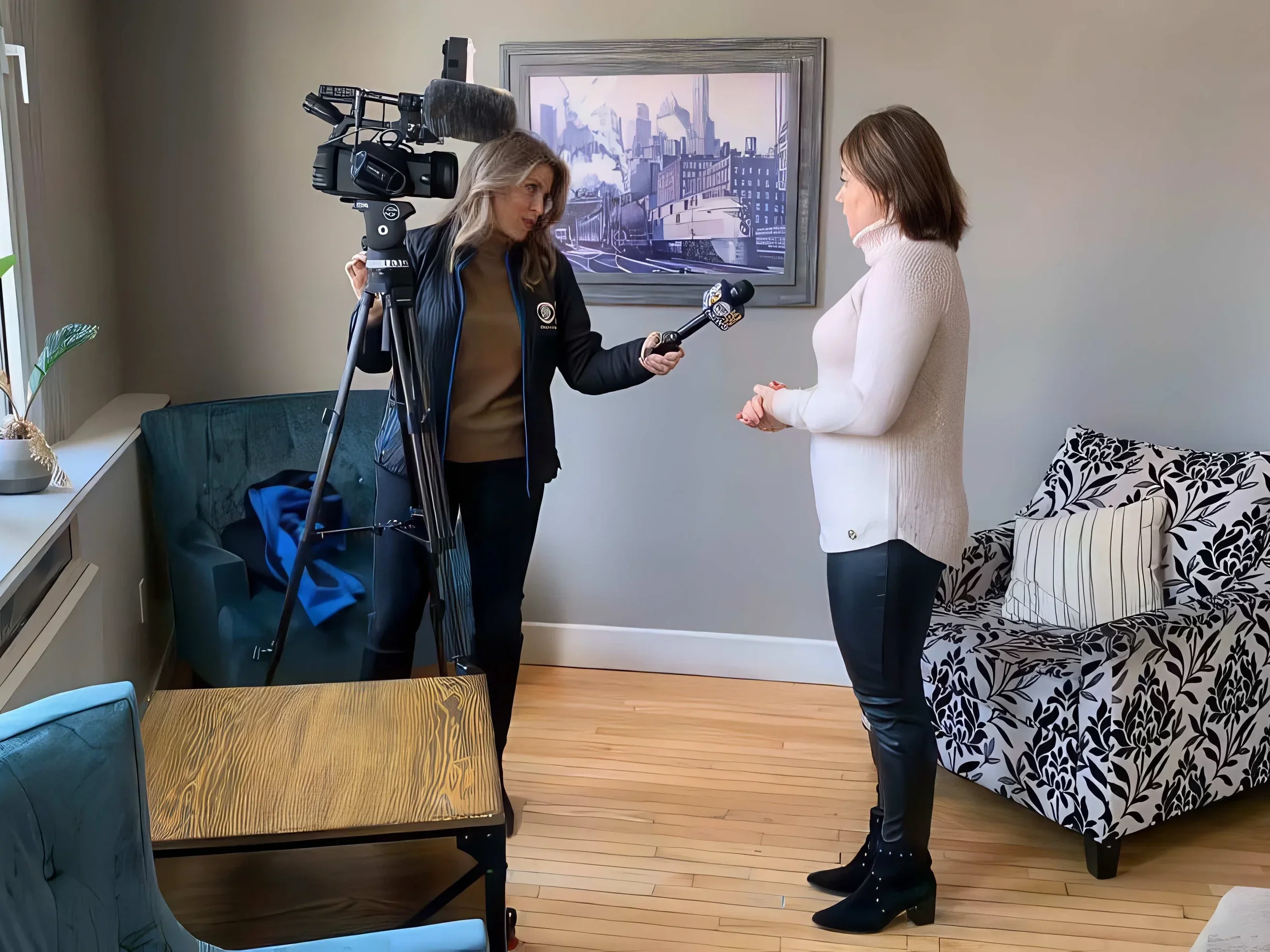 Irina Popa-Erwin in conversation with CBS News NYC reporter Natalie Duddridge about mental wellness and leadership.