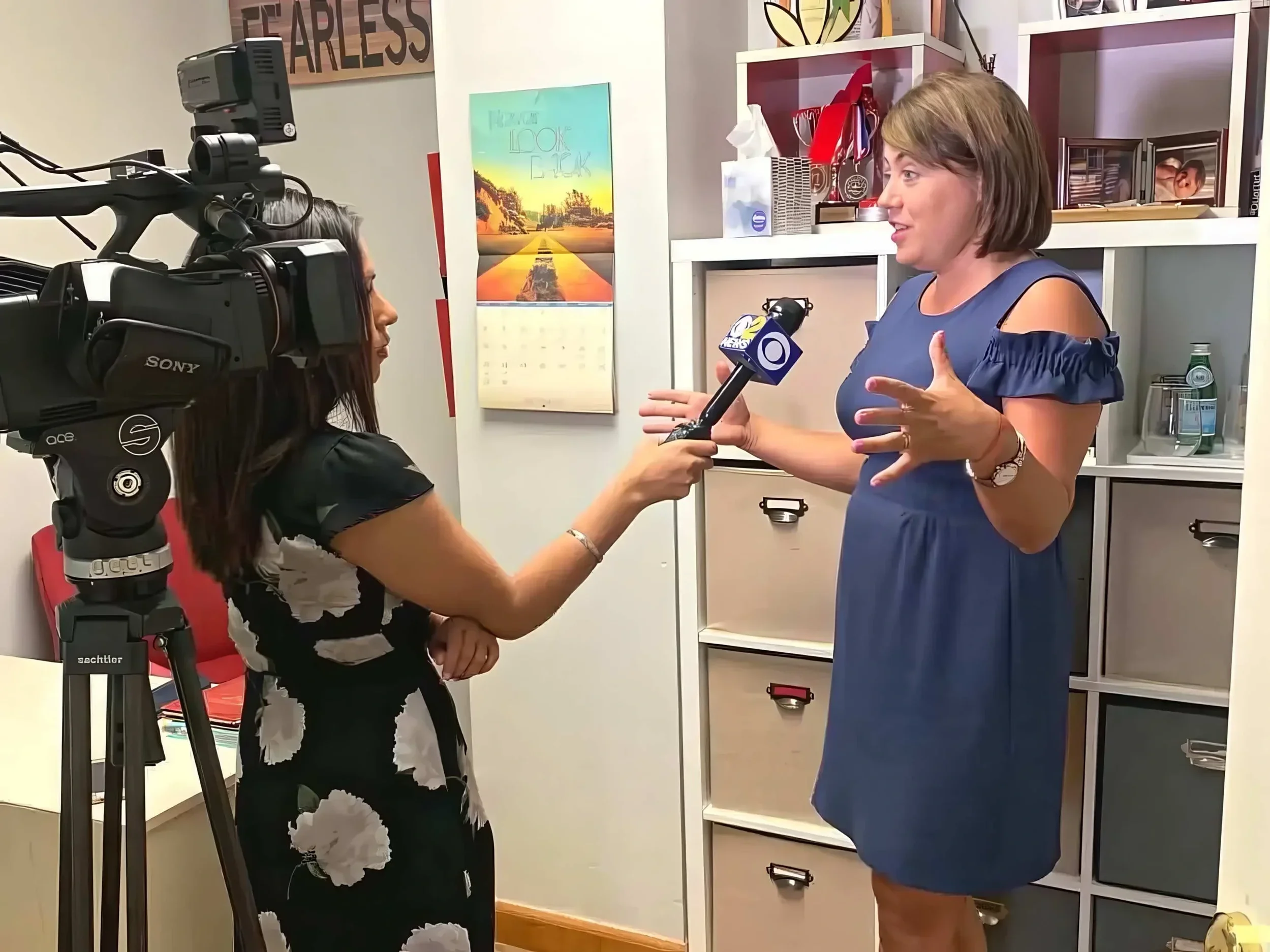Irina Popa-Erwin interviewed by CBS New York reporter Kiran Dhillon about overcoming stress and improving focus.