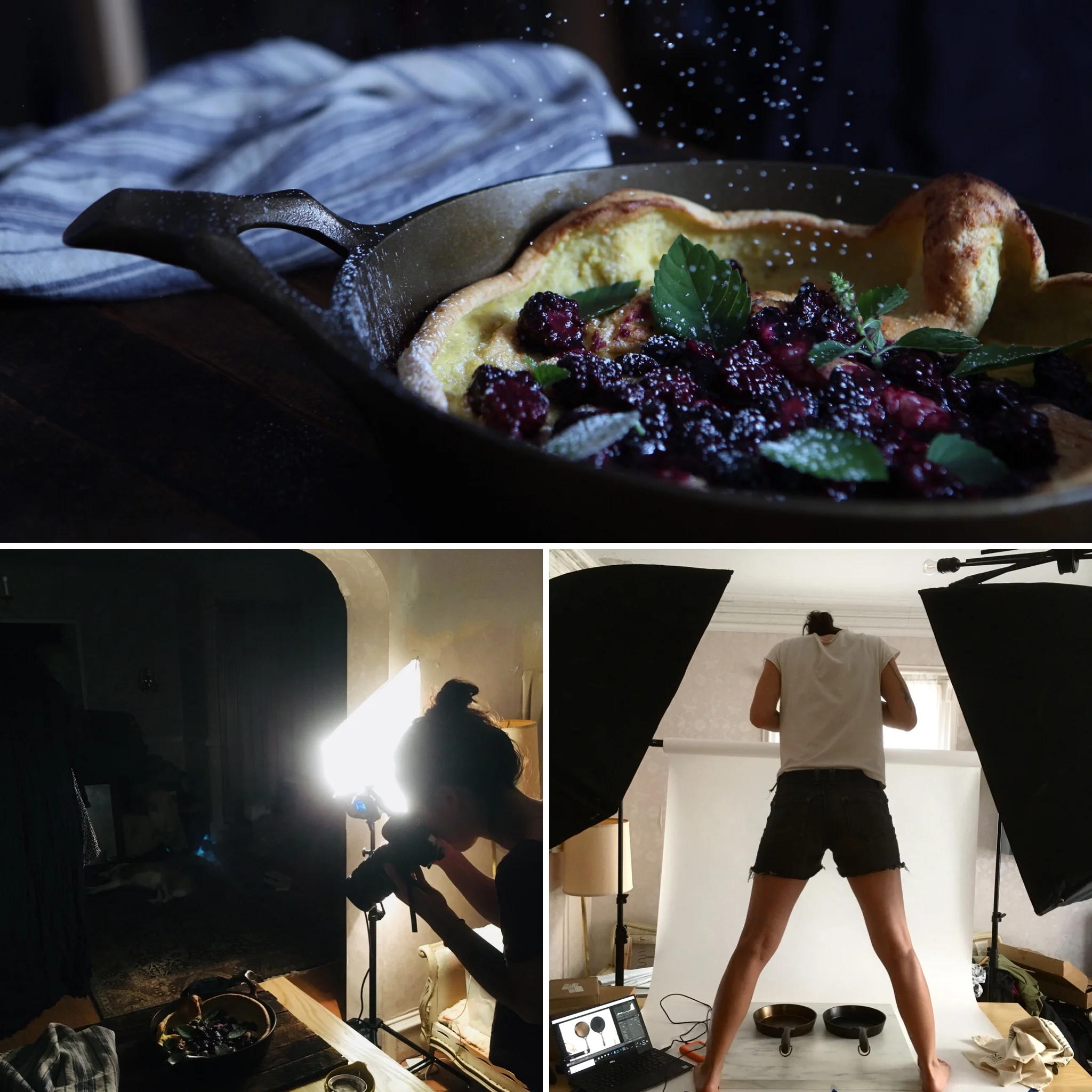 Note that the image on top is shot from the setup in the lower left. Magic!