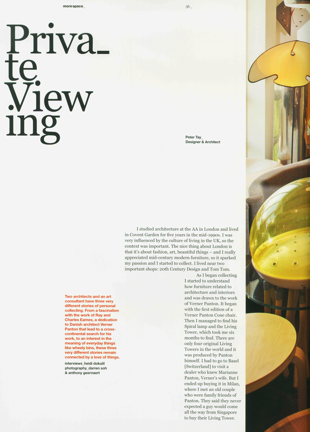 2009 Issue 10 / SPACE Magazine – Peter’s Apartment