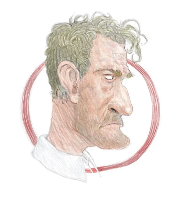 Just a Big Ed sketch while waiting on renders #twinpeaks #portrait #sketch #pencil #digitalart #doodle