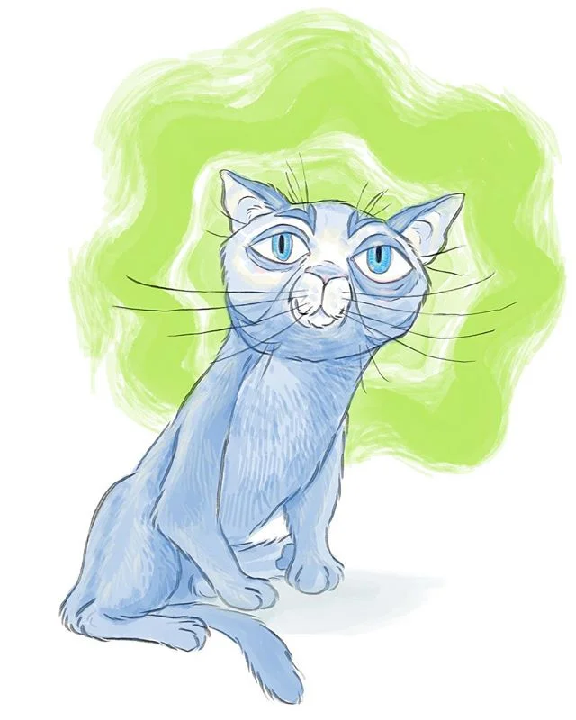 #calm #blue #cat #catsofinstagram #cats #catsofworld #drawing #doodle #cartoon #painting #sketch #sketchbook