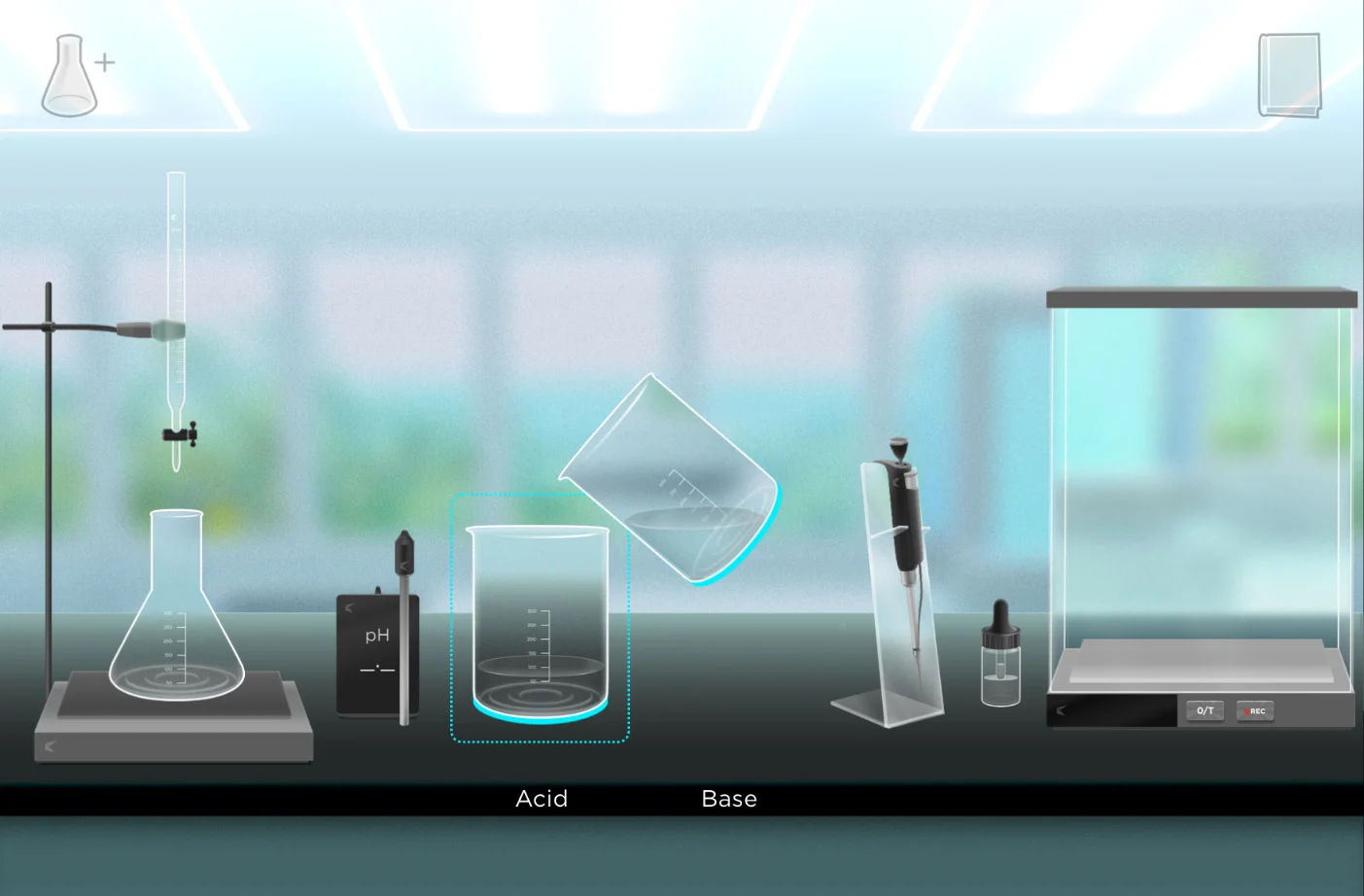 Despite a clean style, we had to solve the issue of the glassware interacting with the background inconsistently.