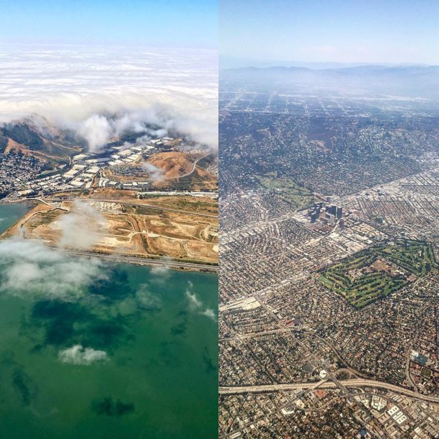 Goodbye #Bae Area, hello City of Angels 💁 #lax #sfo #latergram #aerialphotography #photooftheday #travel #fourthofjuly