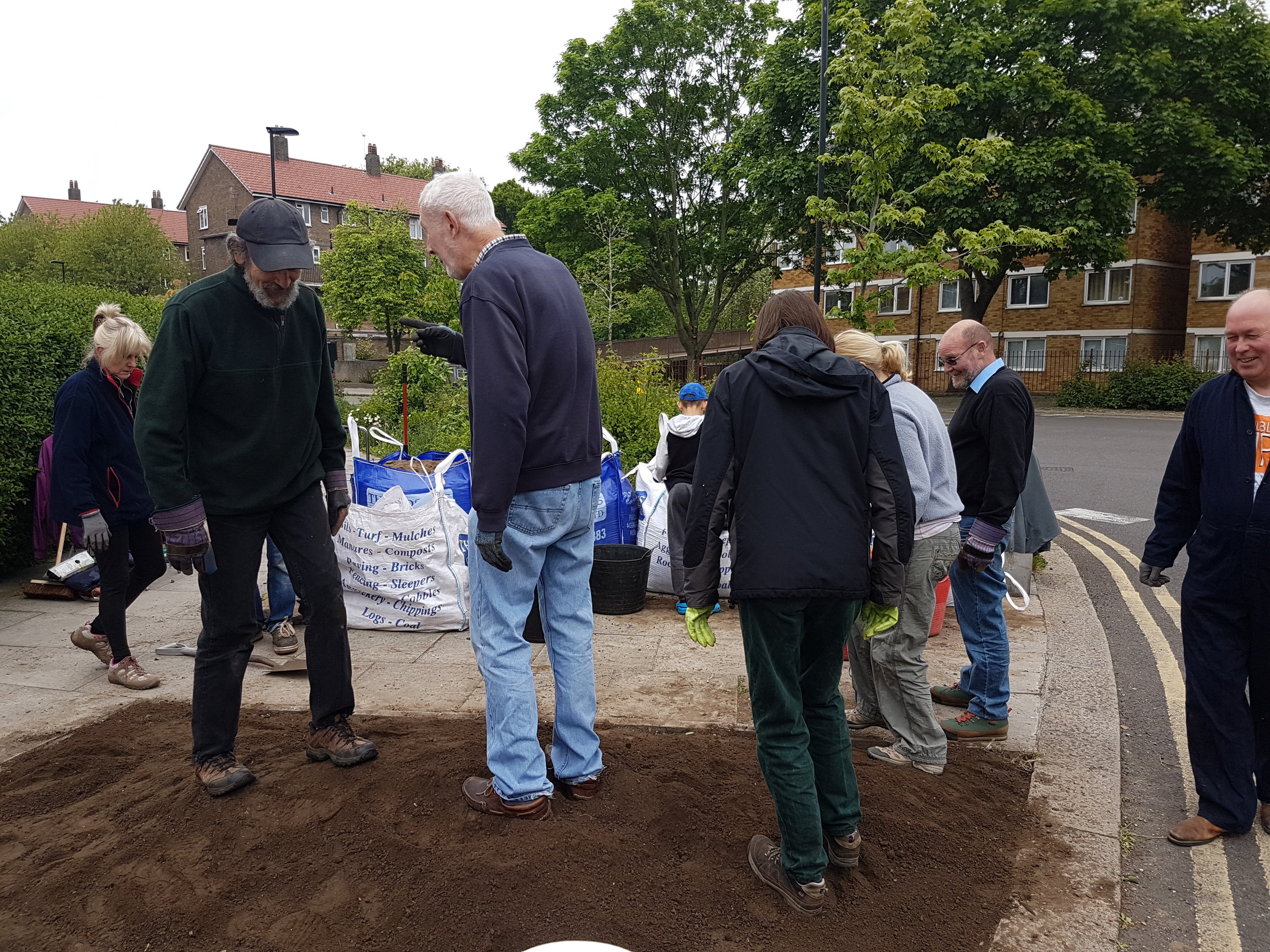 Laying the soil