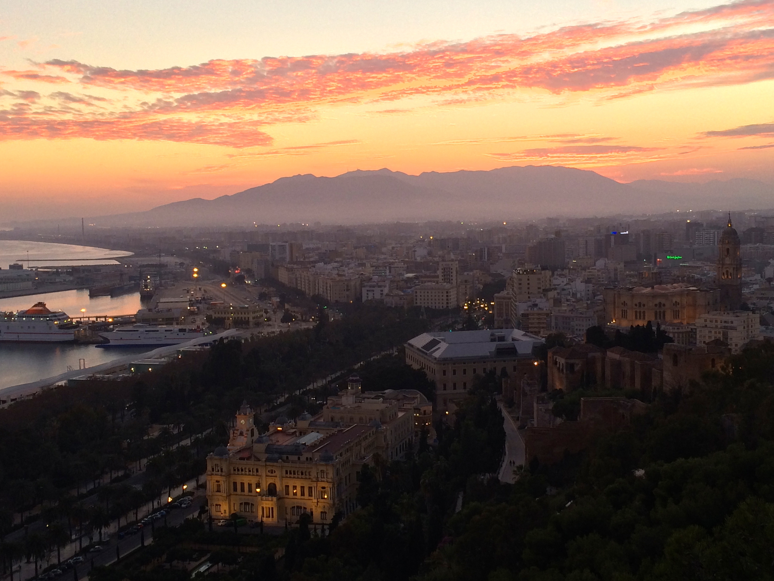 Sunset across the Costa Del Sol - above Málaga