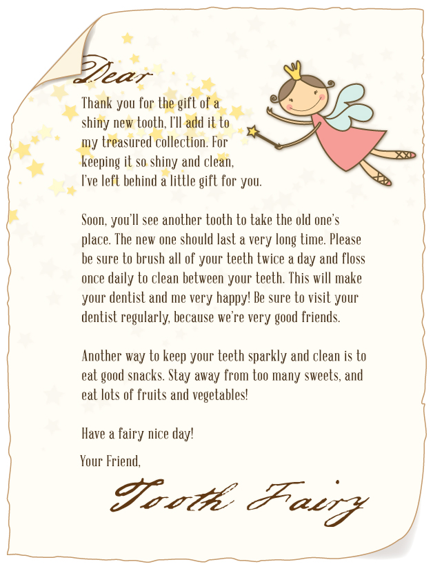 last tooth fairy visit letter