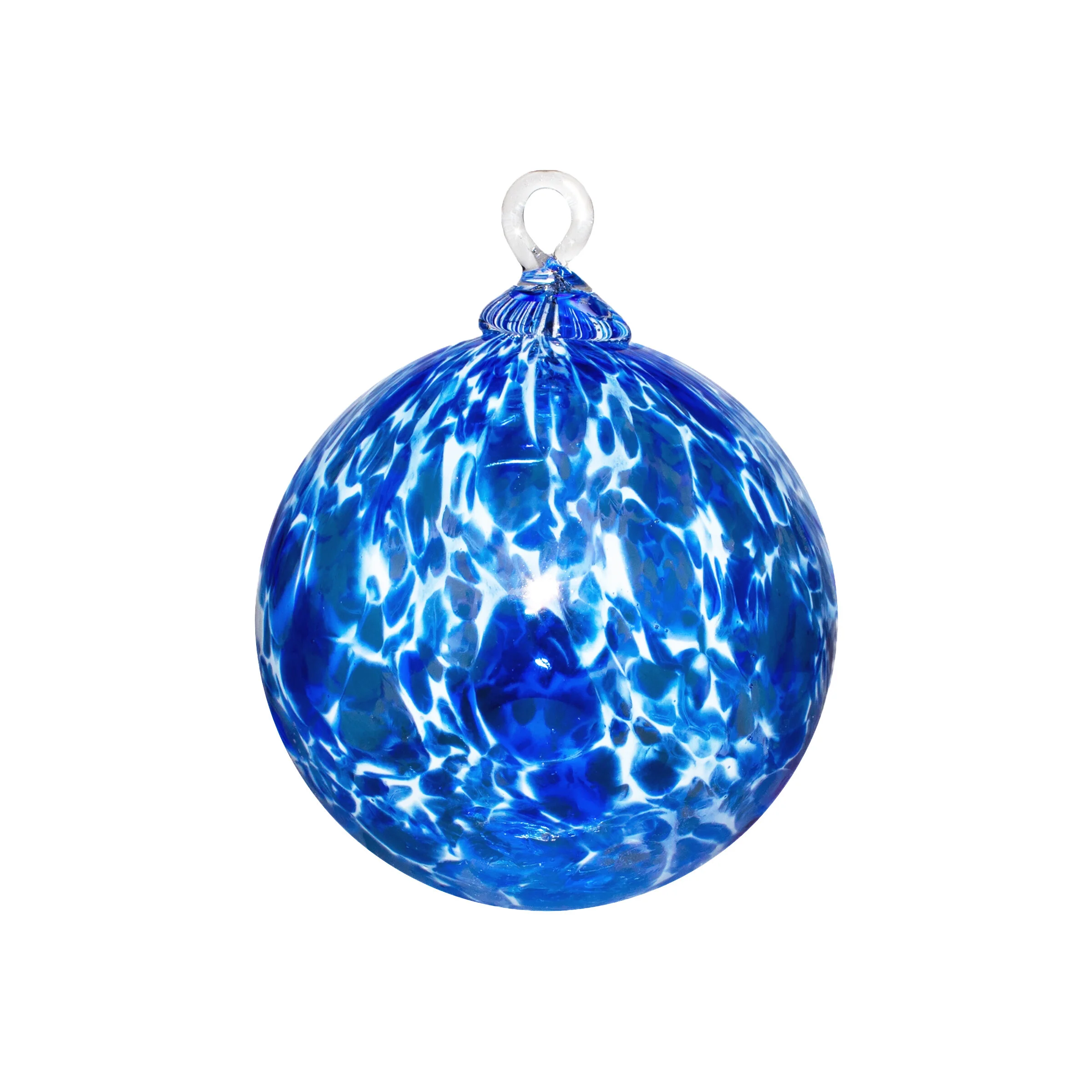 Hand Blown Glass Ornament Suncatcher Witches Ball in “Purple