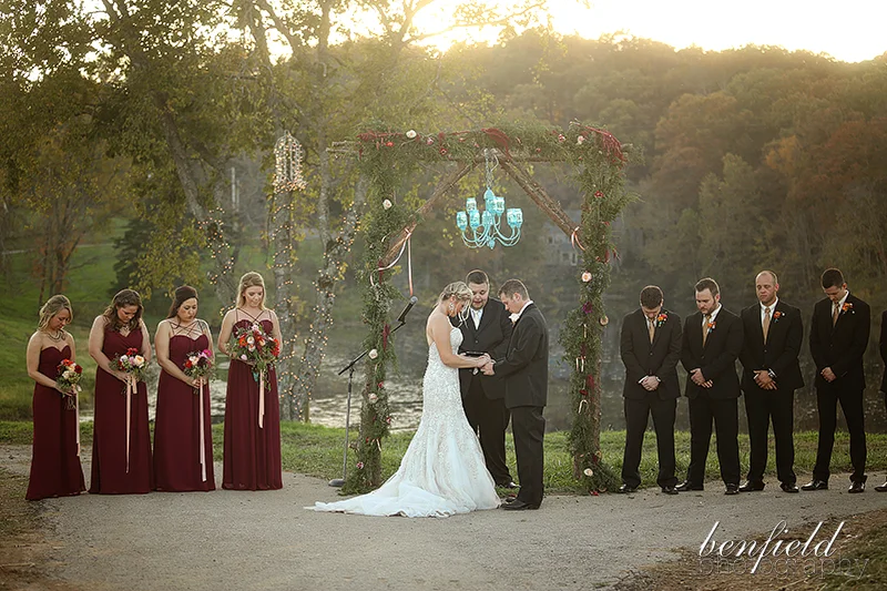 Sam and her bridesmaids also in Occasions. Let's talk about that gorgeous cranberry with the pop of turquoise! Photography by Dale Benfield.