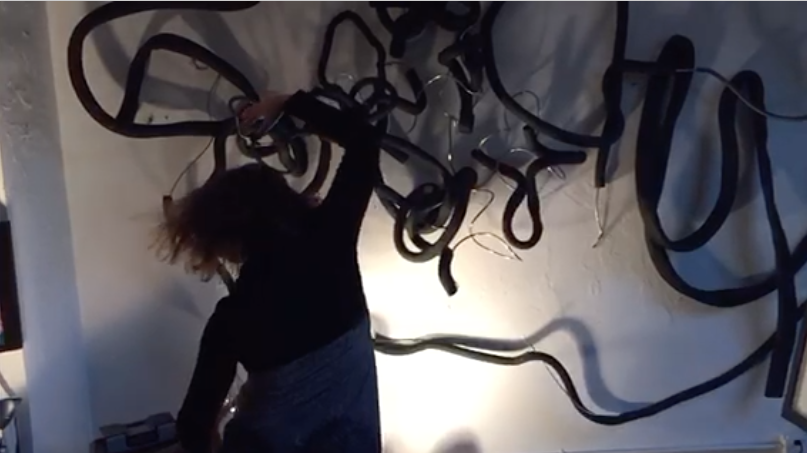  I invite you to witness the powerful movement of Lori Darley dancing to "It Never Ends", a work I created about connectivity, at my art studio.   Click to watch.        