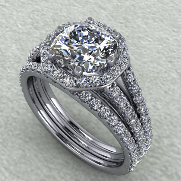 1 carat cushion diamond ring