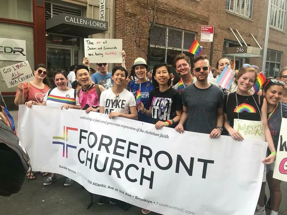 Forefront Brooklyn & Queer Communion marching in NYC Pride 2018
