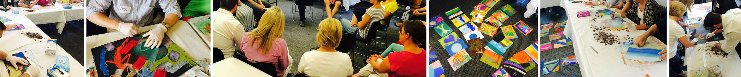 The day was spent creating, gathering to write and talk, and creating again!