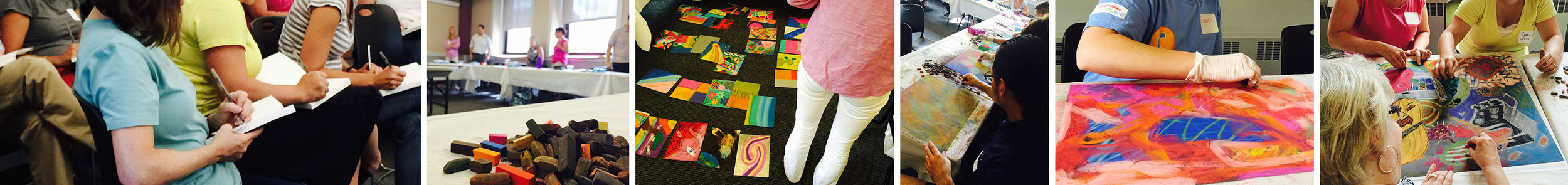 As the day progressed the art became larger, and finally teams of four created together.