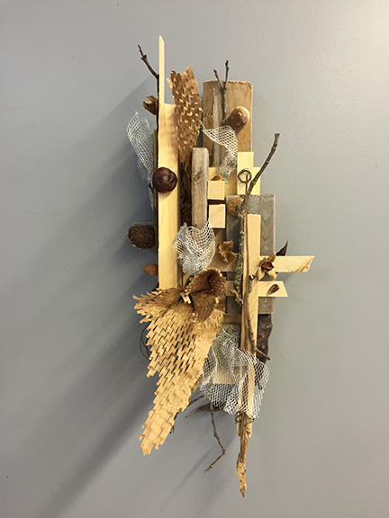 MY MOST RECENT SCULPTURE, ASSEMBLED QUICKLY AND INTUITIVELY WITH FOUND OBJECTS.