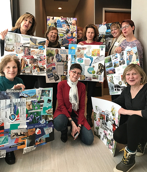 I was delighted to be with the remarkable women at my workshop and their fantastic vision boards.