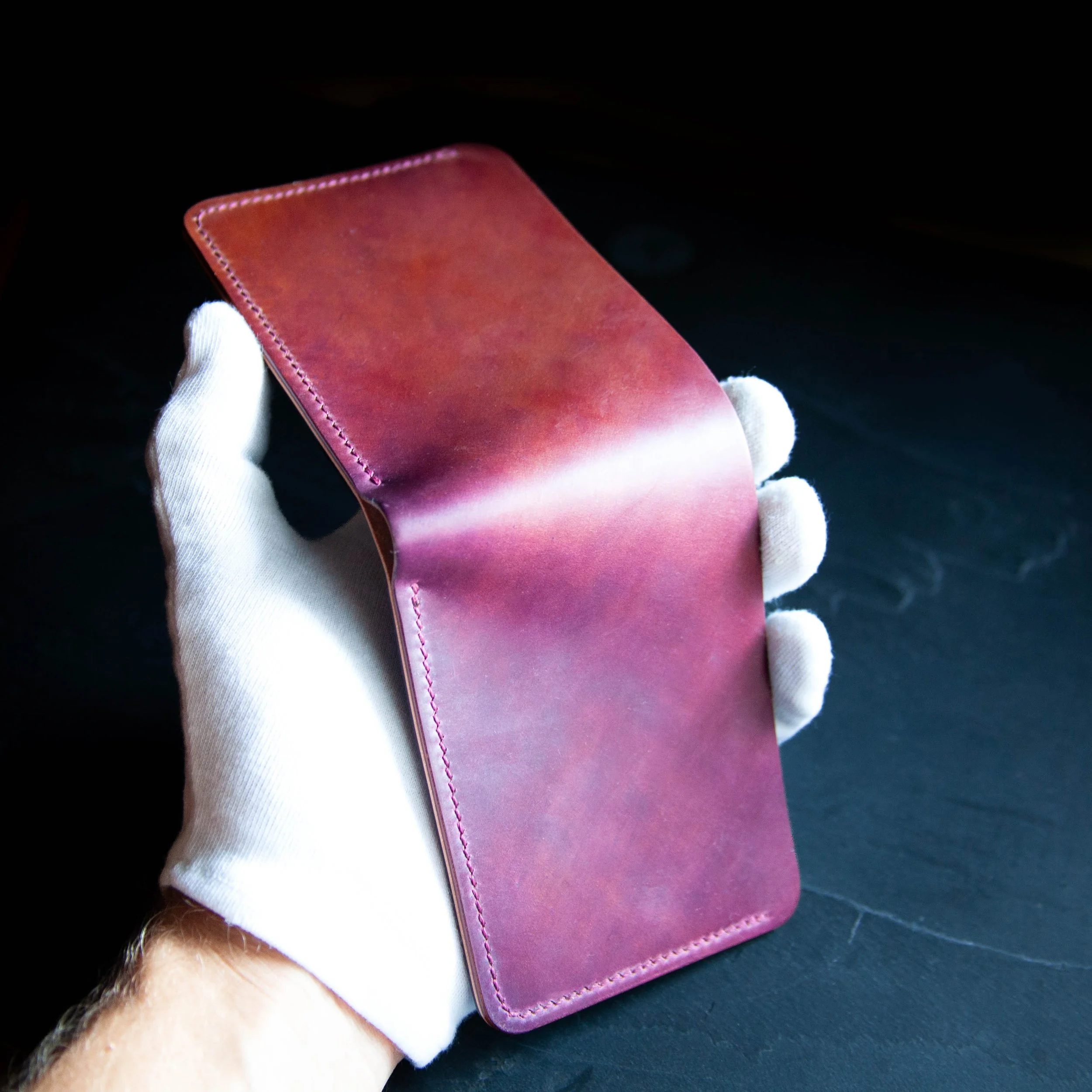 Ogawa shinki Horween rocado shell cordovan leather wallet