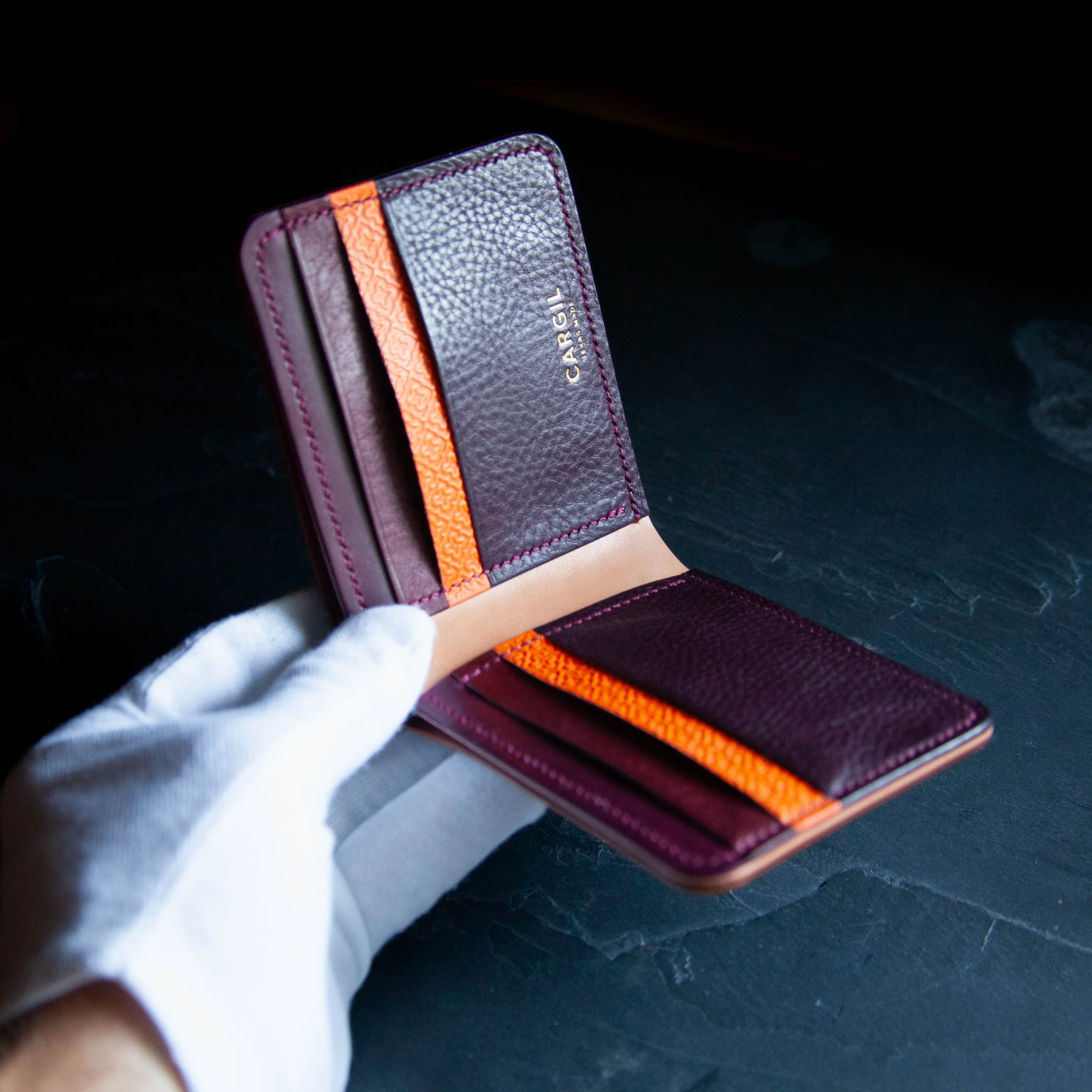 Ogawa shinki Horween rocado shell cordovan leather wallet