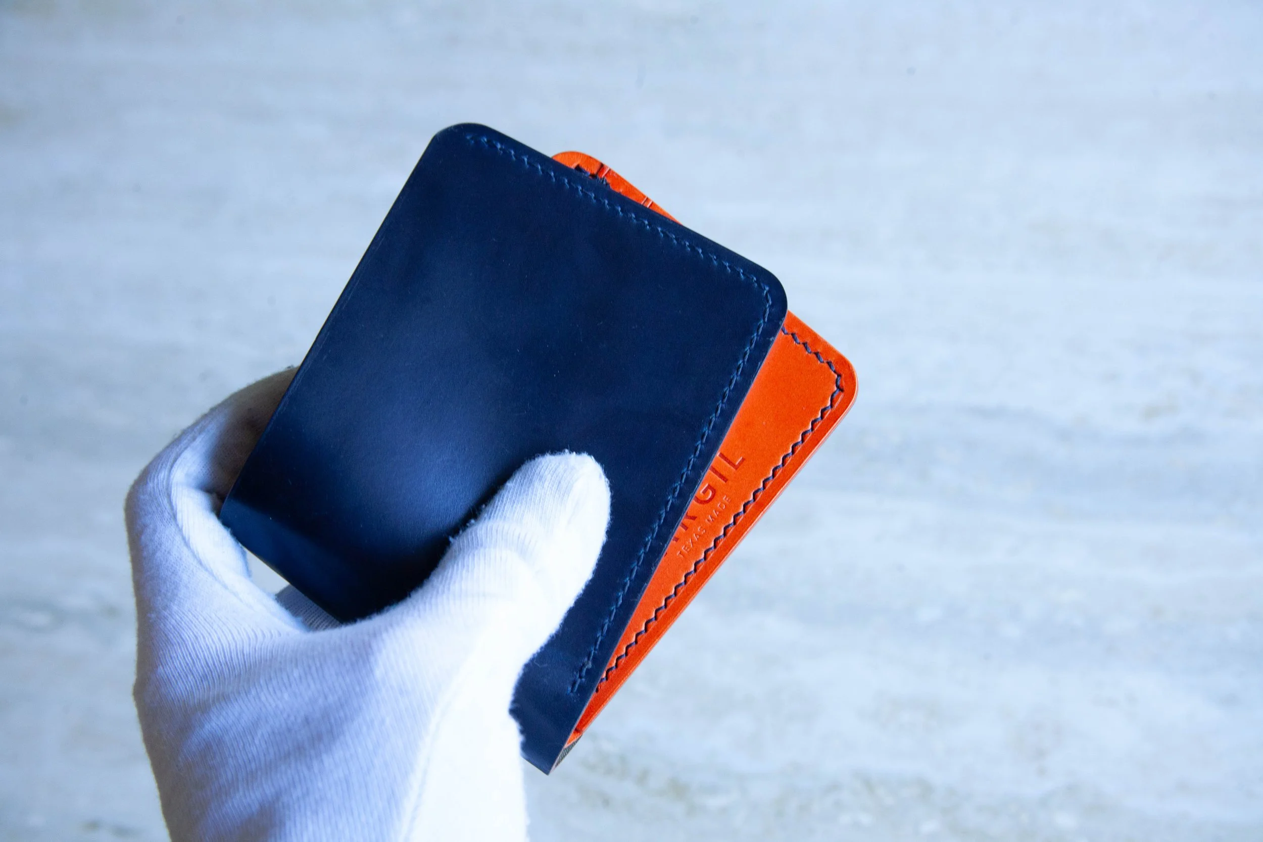 bespoke handmade hoween shell cordovan leather wallet