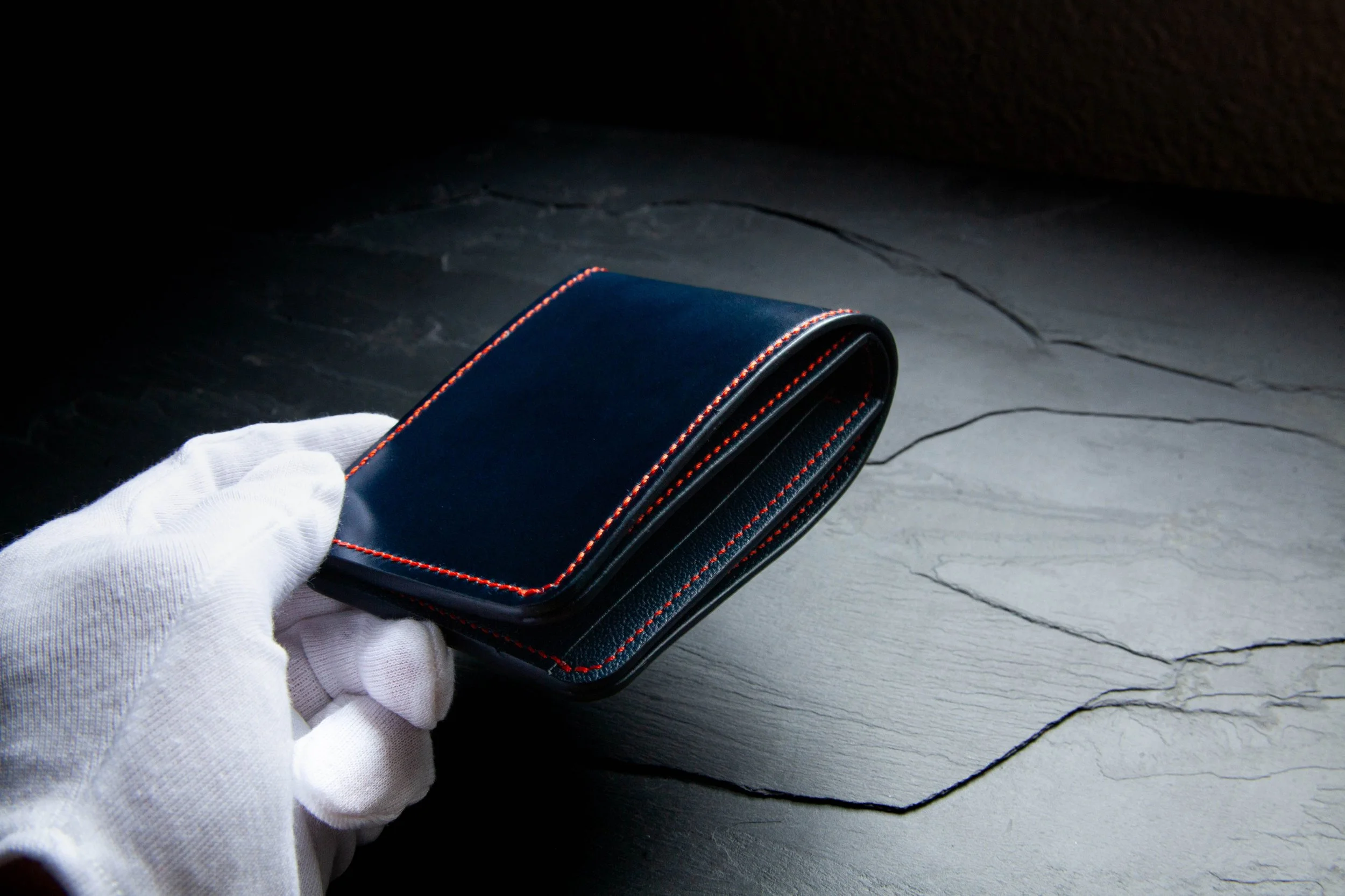 Ogawa shinki Horween rocado shell cordovan leather wallet