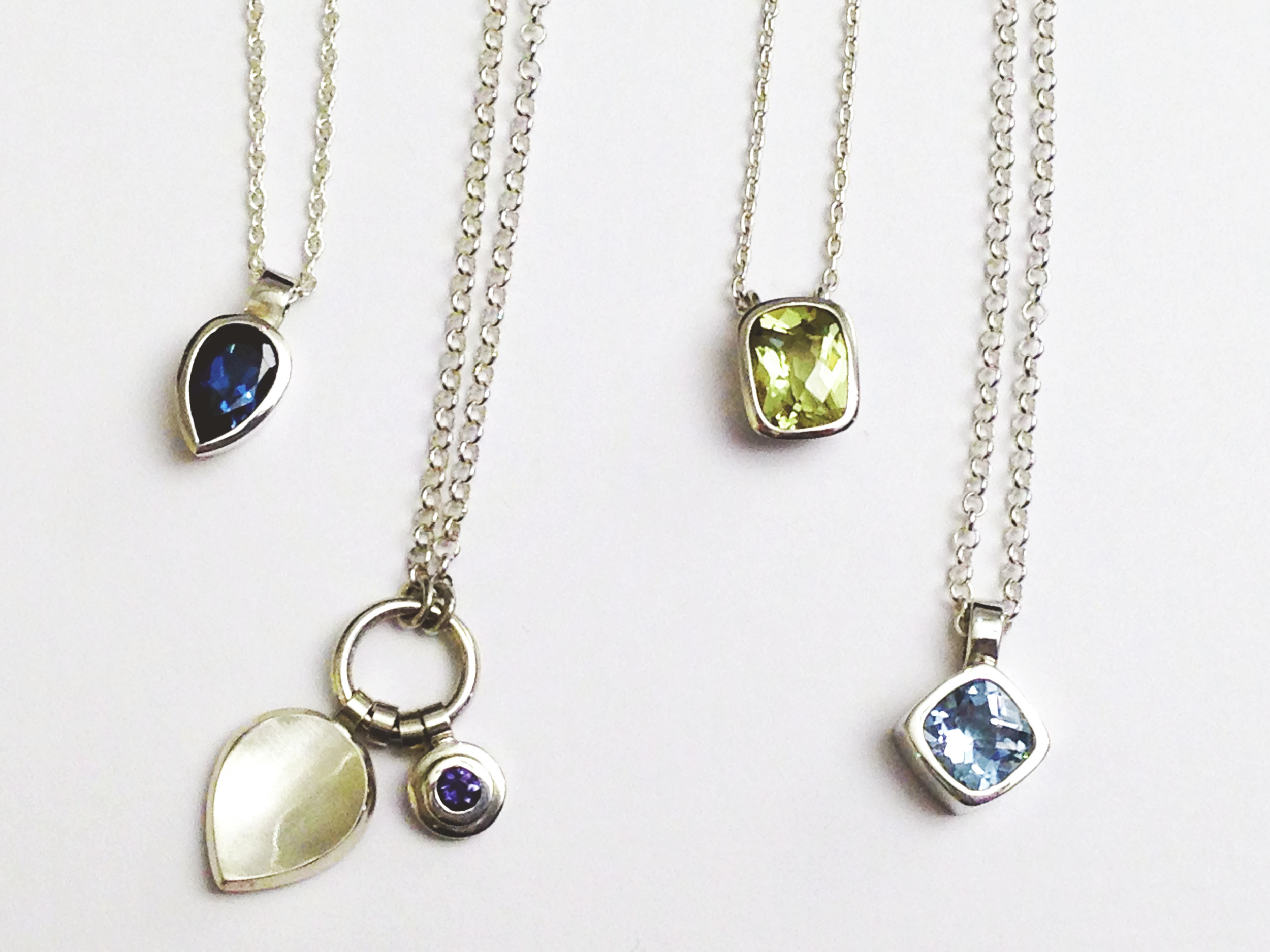 Semi-precious stone necklaces by Andrea Mueller
