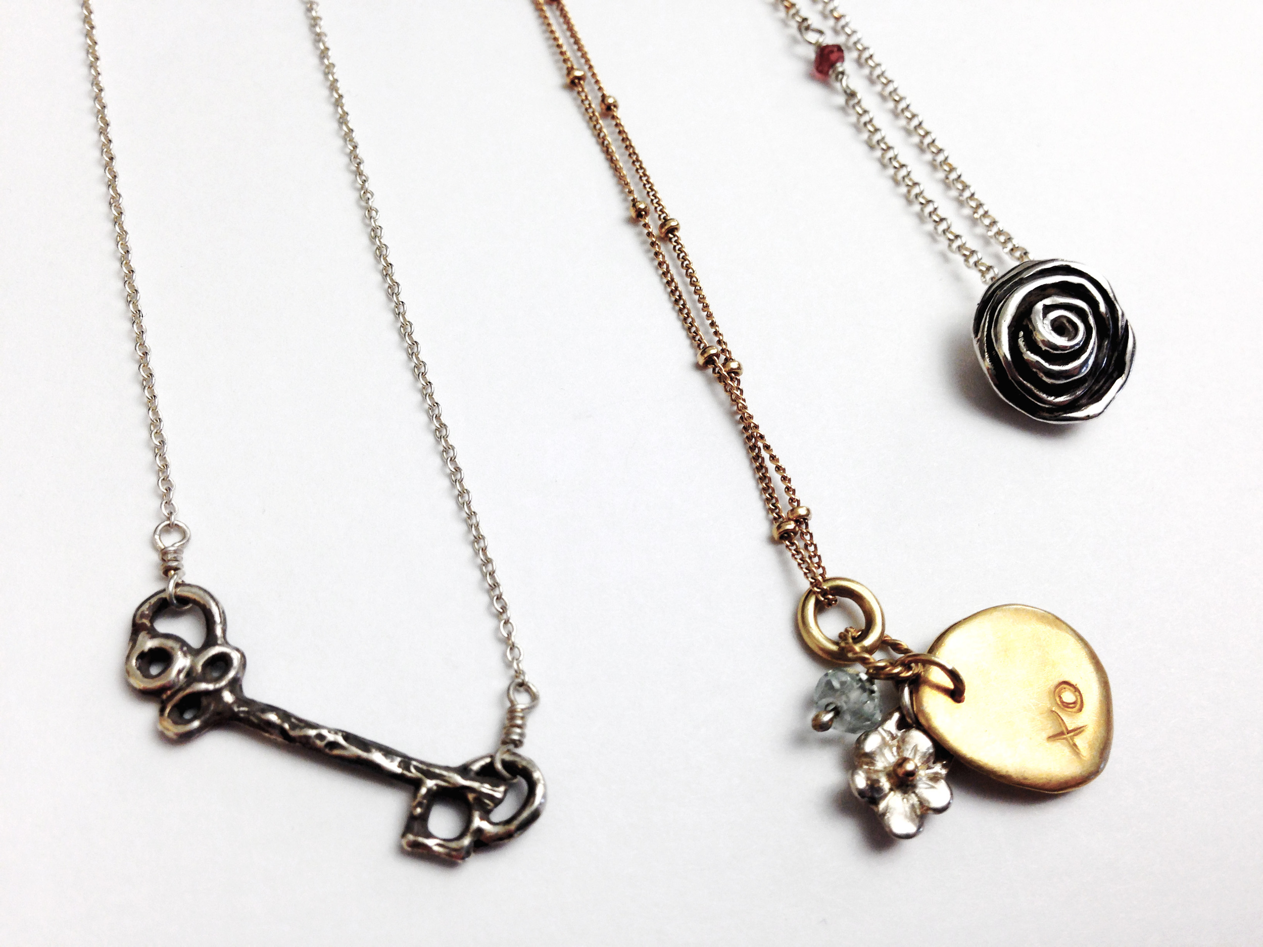 Charm necklaces by Kathryn Rebecca