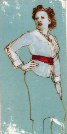 Kelly Grace, Pin Up 2, Mixed media on panel