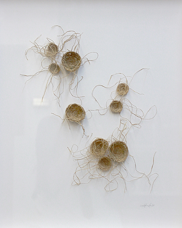 Suburbs , hand woven tissue on paper, 20 x 16 in. (51 x 40.5 cm)