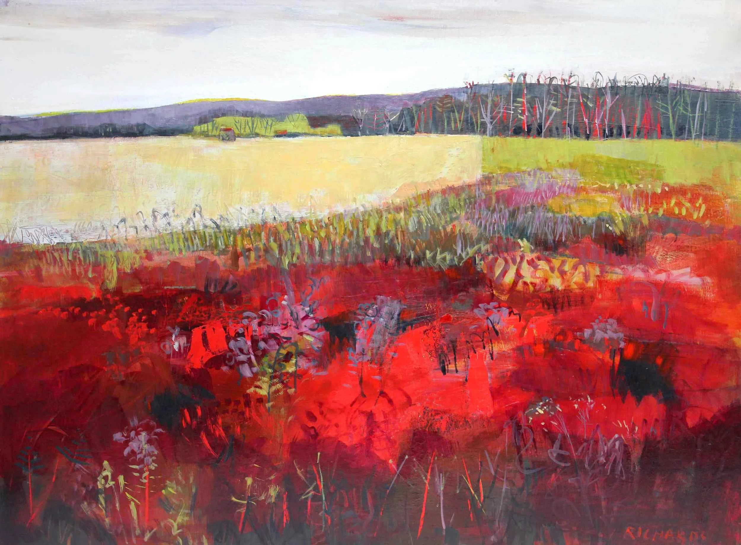 Lori Richards, Radiant Field , Acrylic on Panel, 30"x40"