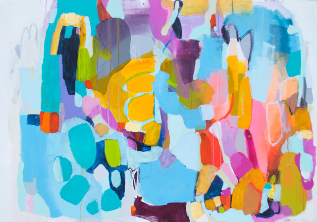 Claire Desjardins, Whisper In My Ear , Acrylic on canvas, 60" x 42", 2017