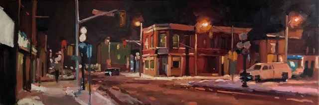 Brian Harvey, Dalhouse and St. Patrick , 36" x 12", oil